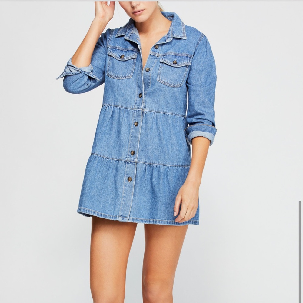 Free people nicole denim shirt Button-Up Dress